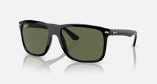 Ray-Ban Boyfriend Two RB4547 601/58 Polarized Sunglasses Black Green 60-18 Men's