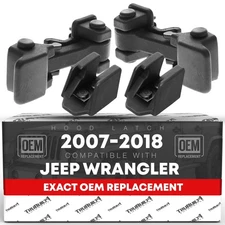 Hood Latch, Left & Right for Jeep Wrangler - Rubber Hood Lock Catch Kit