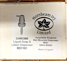 Chrome Wall-Mounted Liquid Soap & Lotion Dispenser - Hornbeam Ivy RD1101
