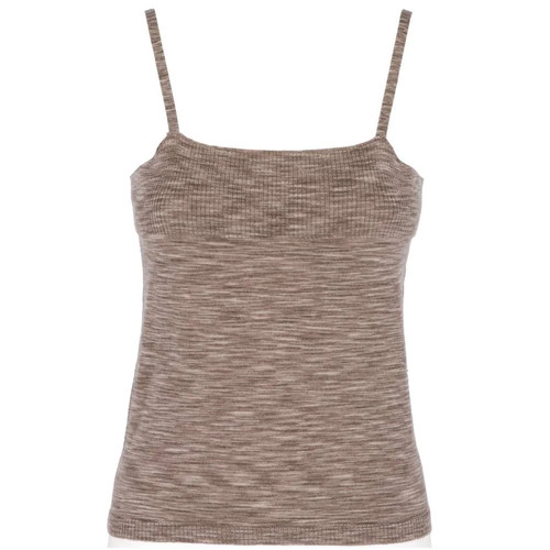 Dries Van Noten, Dries Van Noten X5013 Womens Vintage 90s Brown Wool Top