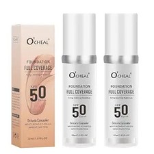 2 Pack Color Changing Foundation for Mature Skin, Liquid Base Makeup, SPF50 Suns