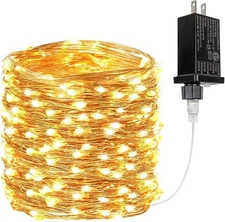 66Ft 200 LED Fairy Lights Plug in, Waterproof String Lights Outdoor & Indoor 8 M