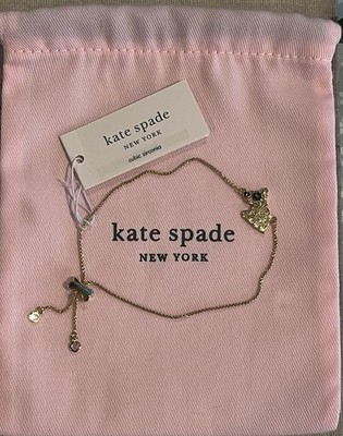 Kate Spade Gold Tone Bracelet Milo Dog New With Dust Bag