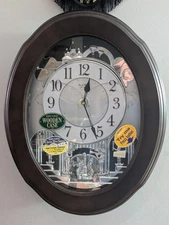 Small World RHYTHM Magic Motion Musical Clock 4MH871- Songs, Melodies- See Video