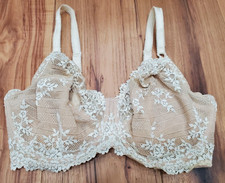 Wacoal Size 38DDD Embrace Lace Unlined T-Shirt Bra Cream Adjustable Strap 65191