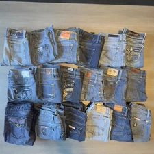 Womens Jeans Lot Of 18 Multiple Sizes, Cuts & Brands Great For A Reseller