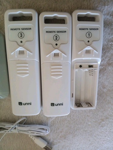 Unni INDOOR-OUTDOOR Thermometer mit 3 SENSOREN - UN0582. 1 Batteriedeckel fehlt - Bild 3 von 4