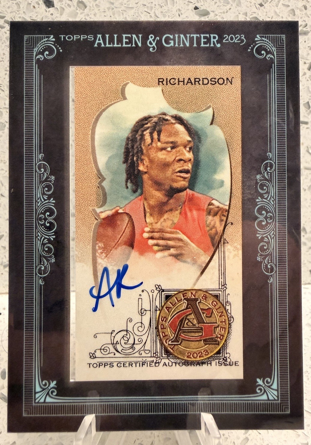 2023 TOPPS ALLEN & GINTER - ANTHONY RICHARDSON Auto /25 - Black Mini