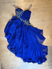 Alyce paris dress blue Embellished With iridescent Mermaid Sequins Size 2