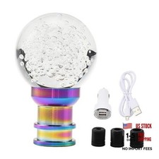 Glass Crystal Shift Knob Led Multicolor Gradient Gear Stick Transparent Bubble Glass Crystal Shift Knob Led Multicolor Gradient Gear Stick Transparent Bubble
