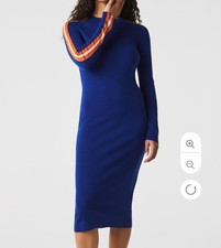   Lacoste Blue Wool Knit Dress   Size 40 (US ...