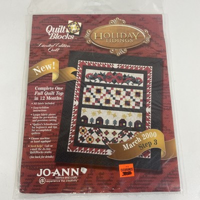 Joann Fabric BOM Holiday Tidings Quilt Block Kit March 2000 Step 3 Sealed