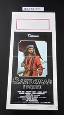 LA832 locandina originale SANDOKAN (PARTE 1) prima ed.1976 KABIR BEDI