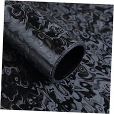Forged Carbon Fiber Vinyl Wrap, 3D Cosmic Ghost Textured Auto 1ft x 5ft Black