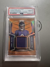 2018 Panini Certified Jersey Mirror Orange Lamar Jackson /399 SSP SP PSA 10