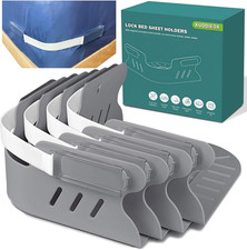 Bed Sheet Holders for Corners, Heavy Duty Fitted Sheet Holder with Lock Fastener