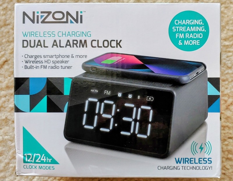 Nizoni Wireless Charging Dual Alarm Clock