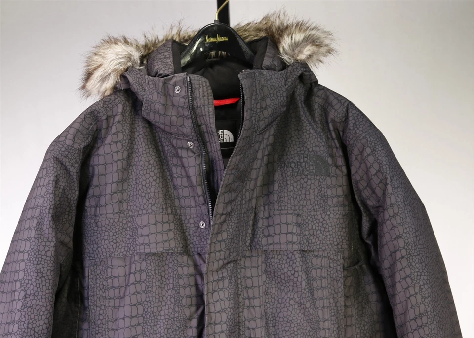 The North Face Mens Mcmurdo Croc Gator Print Down Parka Hooded Ski Jacket XL - Image 2 of 4