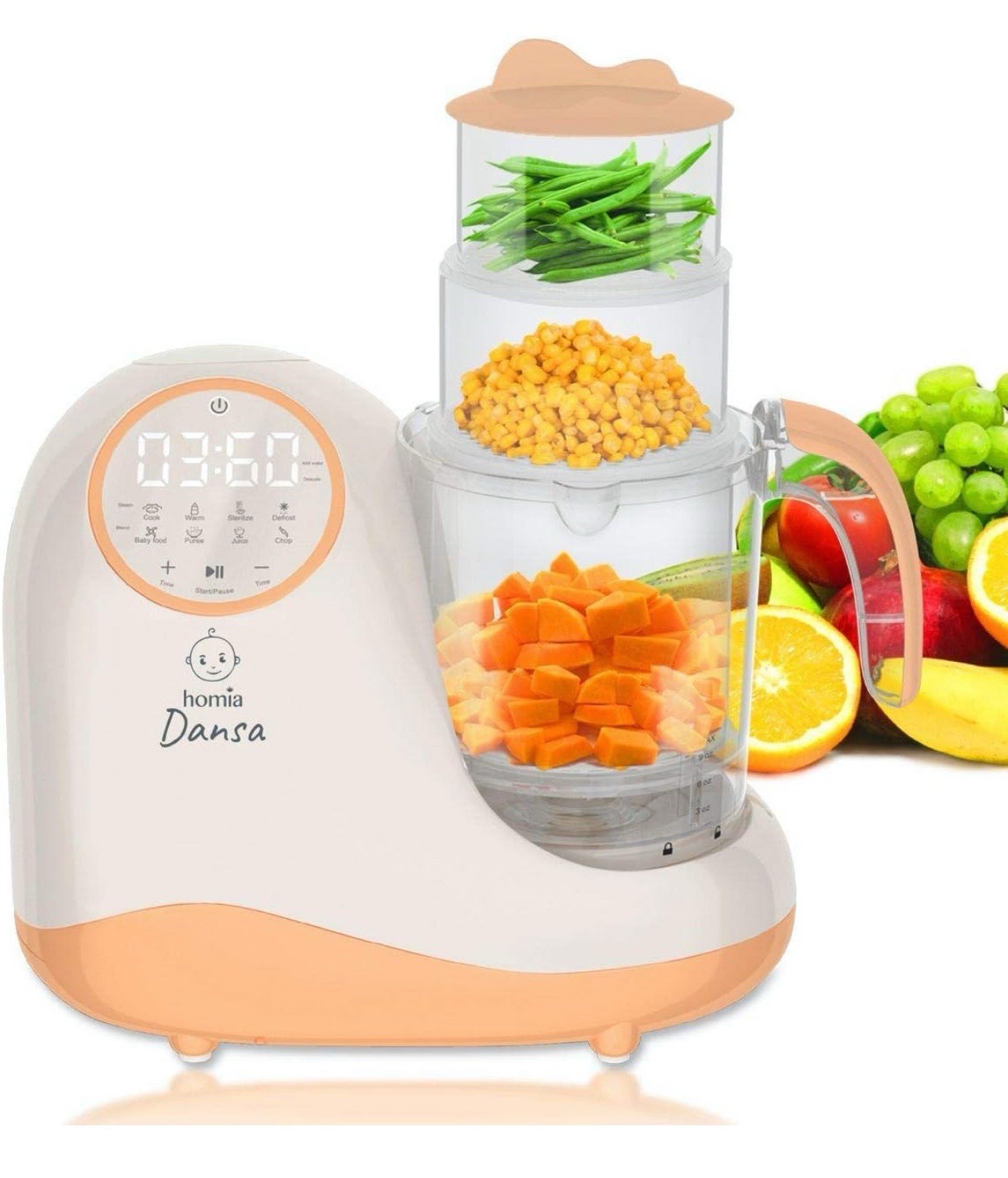 Baby Food Maker Chopper Grinder - Mills and Steamer 8 in 1 P