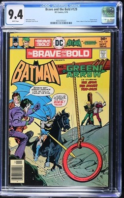 Brave and the Bold #129 Batman Green Arrow Joker Two Face Atom 1976 CGC NM 9.4