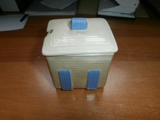 VINTAGE JAPANESE MARUHON WARE LIDDED PRESERVE POT