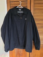 Dickies Men s Black Quilted Lined Workwear Jacket Full Zip Size 4XL