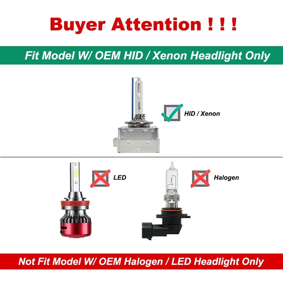 For 2014-2016 Jeep Grand Cherokee HID/Xenon Headlight W/O AFS Pair Left+Right - Image 3 of 4