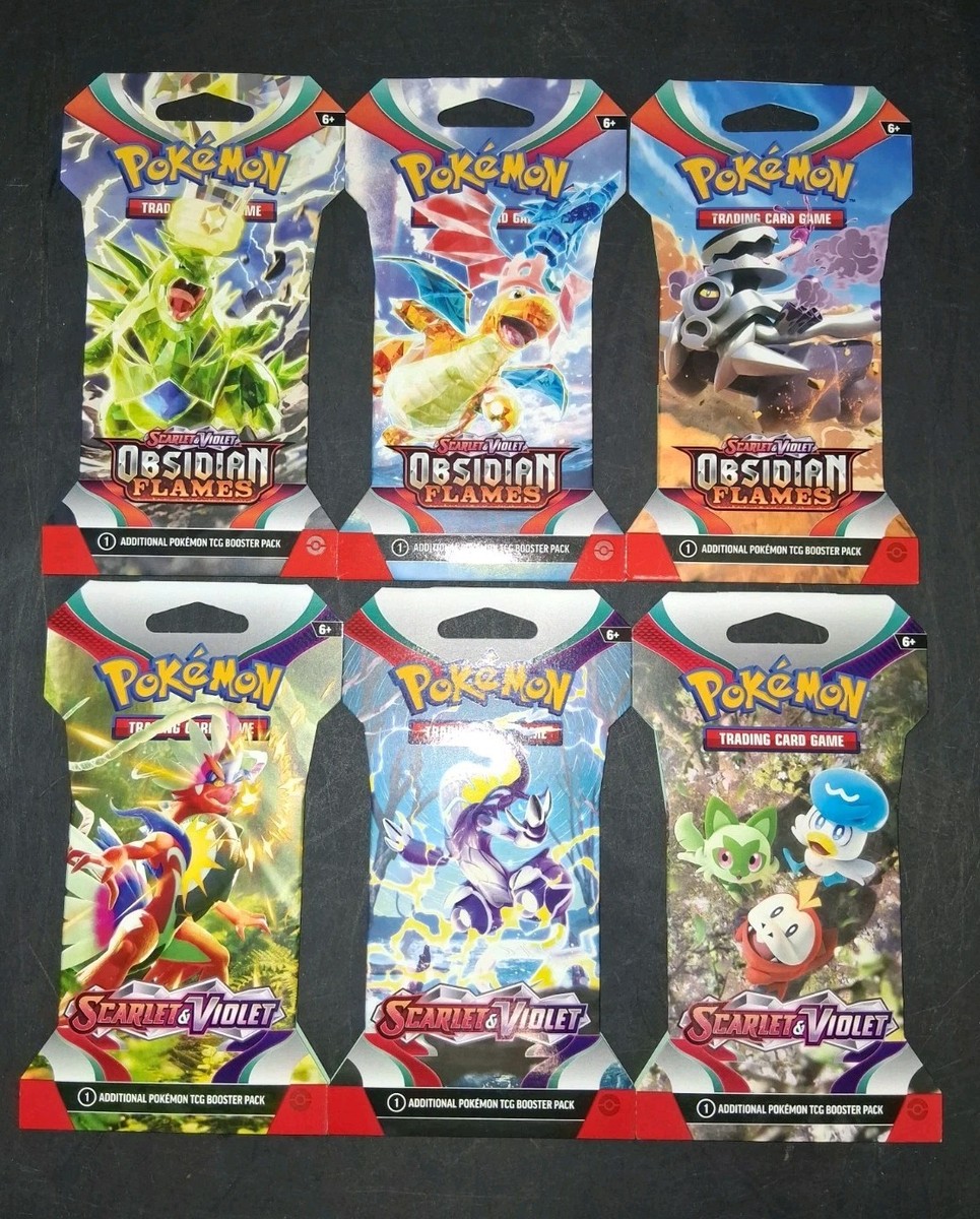 Pokmon Scarlet & Violet Base & Obsidian Flames Sleeved Booster Pack 6 Pokmon Scarlet & Violet Base & Obsidian Flames Sleeved Booster Pack 6