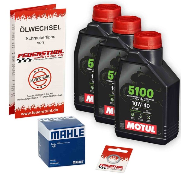 Honda Vt 600 C Shadow (PC21) 88-00, Motul 10W40 Ester ÖL + Mahle ÖLfilter Set-image