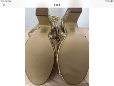 Brand New Pair Of Gold Glitter Sandals Size 7 By Essex Glam ideal dancing shoes 
