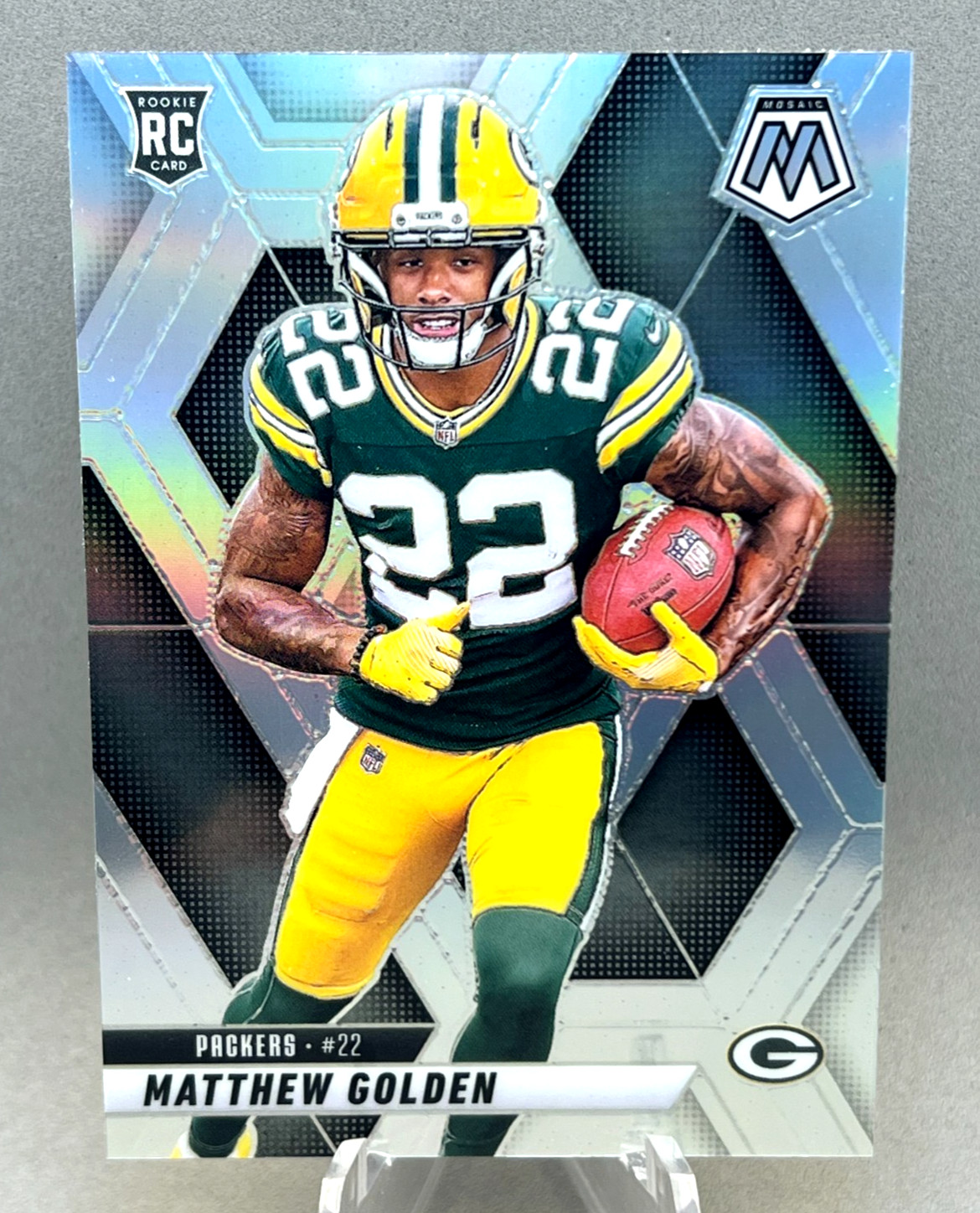 2025 Panini Mosaic Matthew Golden Silver Prizm RC #323 - PACKERS