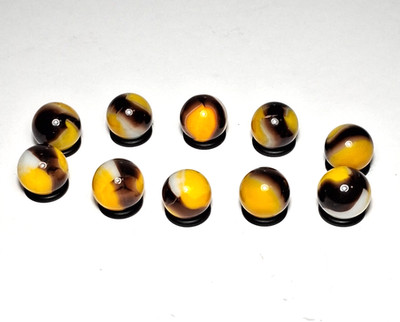 Vintage Yellow White Brown Swirl Marble Lot