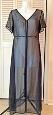 Express Black Sheer Robe Dress Women's Sz XS  Hook closure