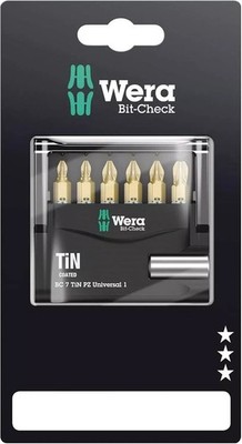 Wera Bit-Check 7 TiN PZ Universal 1 SB, 7-teilig - NEU & OVP
