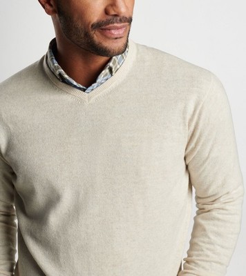 Peter Millar Crown Crafted Savona V-neck sweater Silk Cashmere Blend