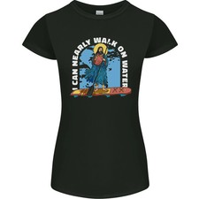 Divertida Camiseta Paddleboarder Jesús Paddleboarding Mujer Corte Pequeño