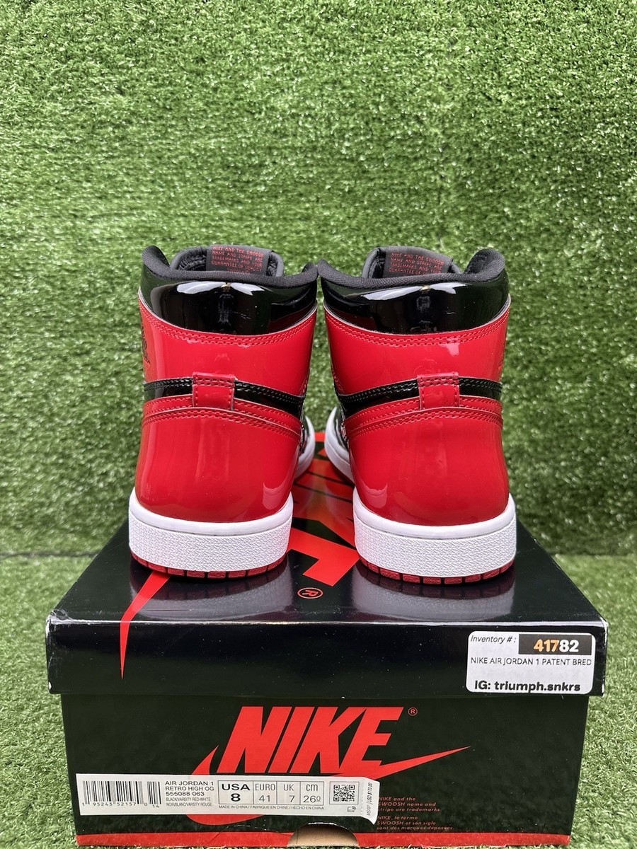Size 8 - Jordan 1 Retro OG High Patent Bred 195243521570| eBay
