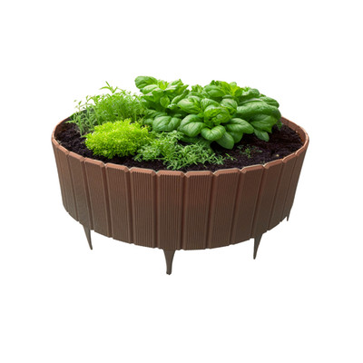 bepco Palisade - Beeteinfassung 2er Set (100x17cm, Braun) für Garten und Beete