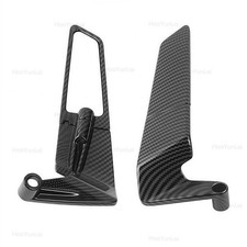 Carbon Fixed Wing Rear View Mirror For Motorcycle Mirrors 8/10mm Screw Size