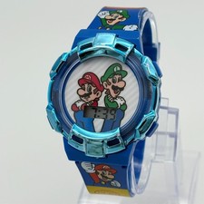 Kid's SUPER MARIO BROS Movie Digital Light Up Watch, Blue Case Band, Runs