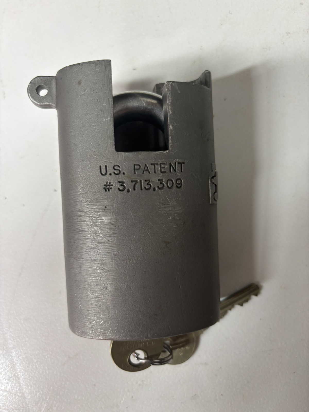 Military Sargent & Greenleaf 831B Steel Keyed Padlock, medeco