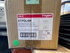 10 pcs ON-Q/LEGRAND | KTPDL4W Keystone Wallplate, Labeled, 1-Gang, 4-Port, White