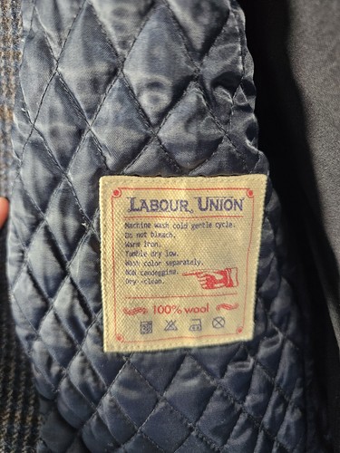 Chaqueta deportiva Labour Union años 30 réplica a cuadros tweed lana para hombre grande hecha a mano - Imagen 13 de 19
