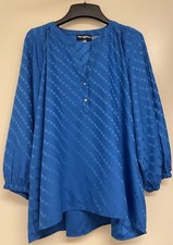 Women’s Karl Lagerfield Blue Aviator Glasses Top 3/4 Sleeve Size XL New!