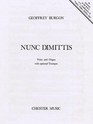 Nunc Dimittis (Voice/Organ) Geoffrey Burgon Voice, Organ Accompan