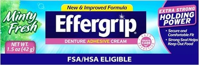1.5 Oz Minty Fresh Zinc-Free Denture Adhesive Cream - Powerful Hold You Trust