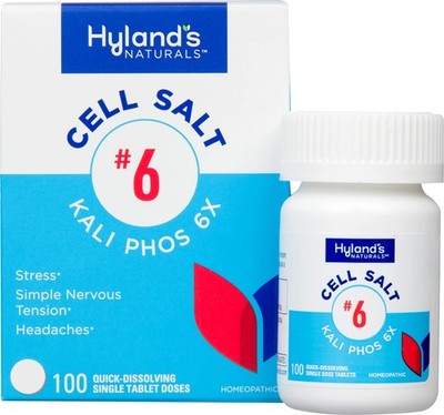 Hyland's No. 6 Cell Salt Kali Phos 6X Tablets, Relief of Headaches, and Simpl...