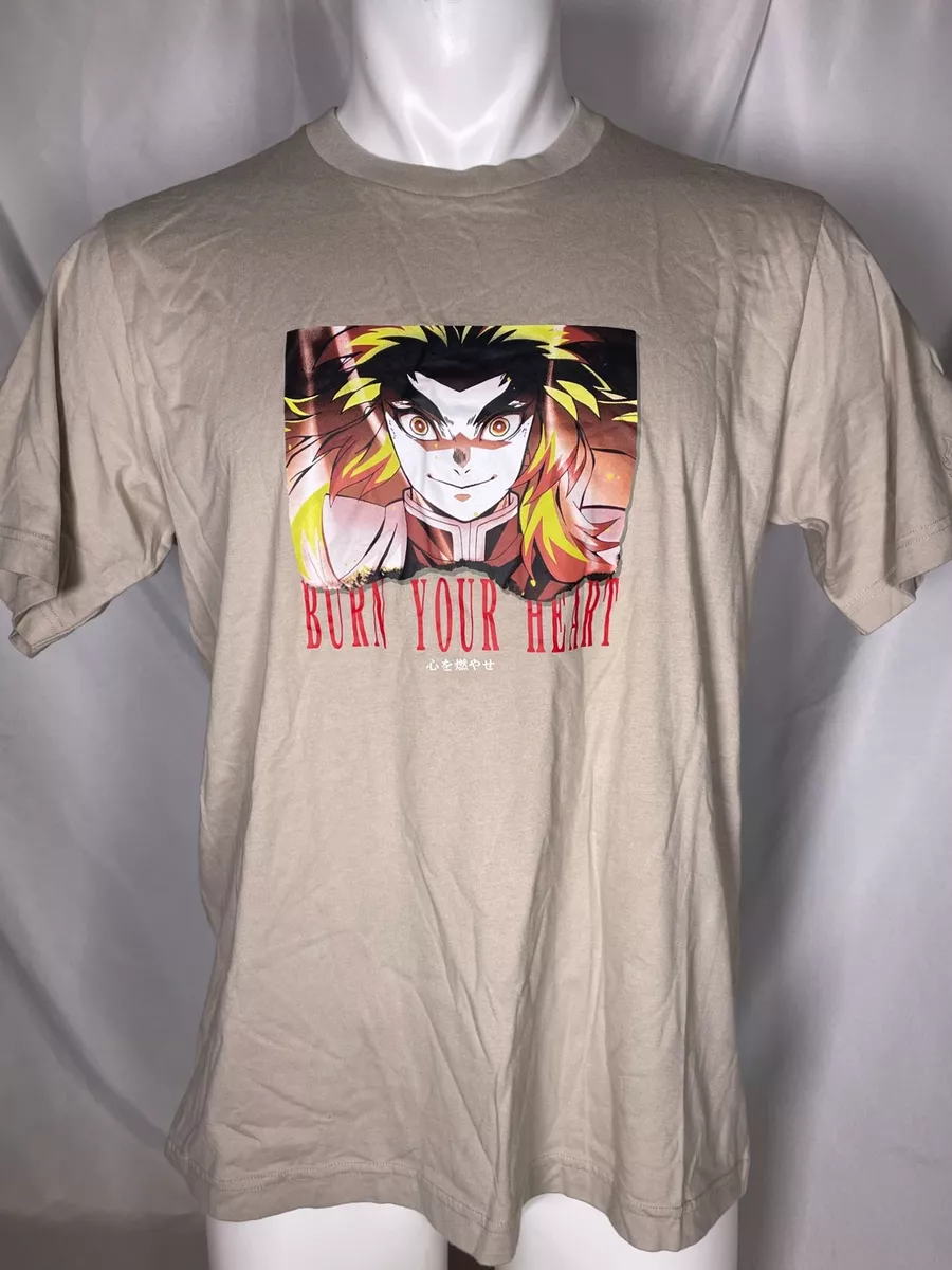 Demon Slayer “ Burn Your Heart “ Shirt - Depop