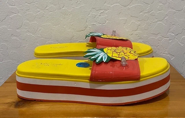 Sandalias sin cordones Kate Spade NY para mujer talla 10B inflables/inflables piña Foto 4 de 4