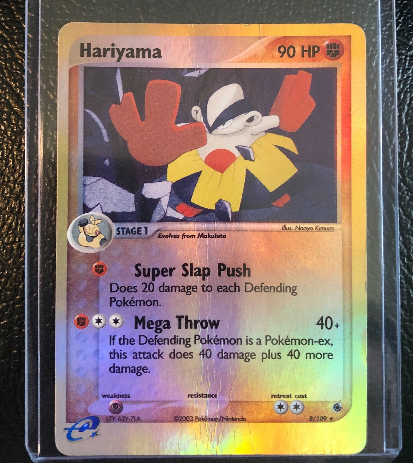 Hariyama 8/109 EX Ruby & Sapphire Holo Rare 2003 Pokemon TCG Card Near Mint